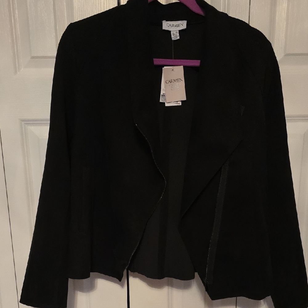 Black Suede-Like Women's Jacket